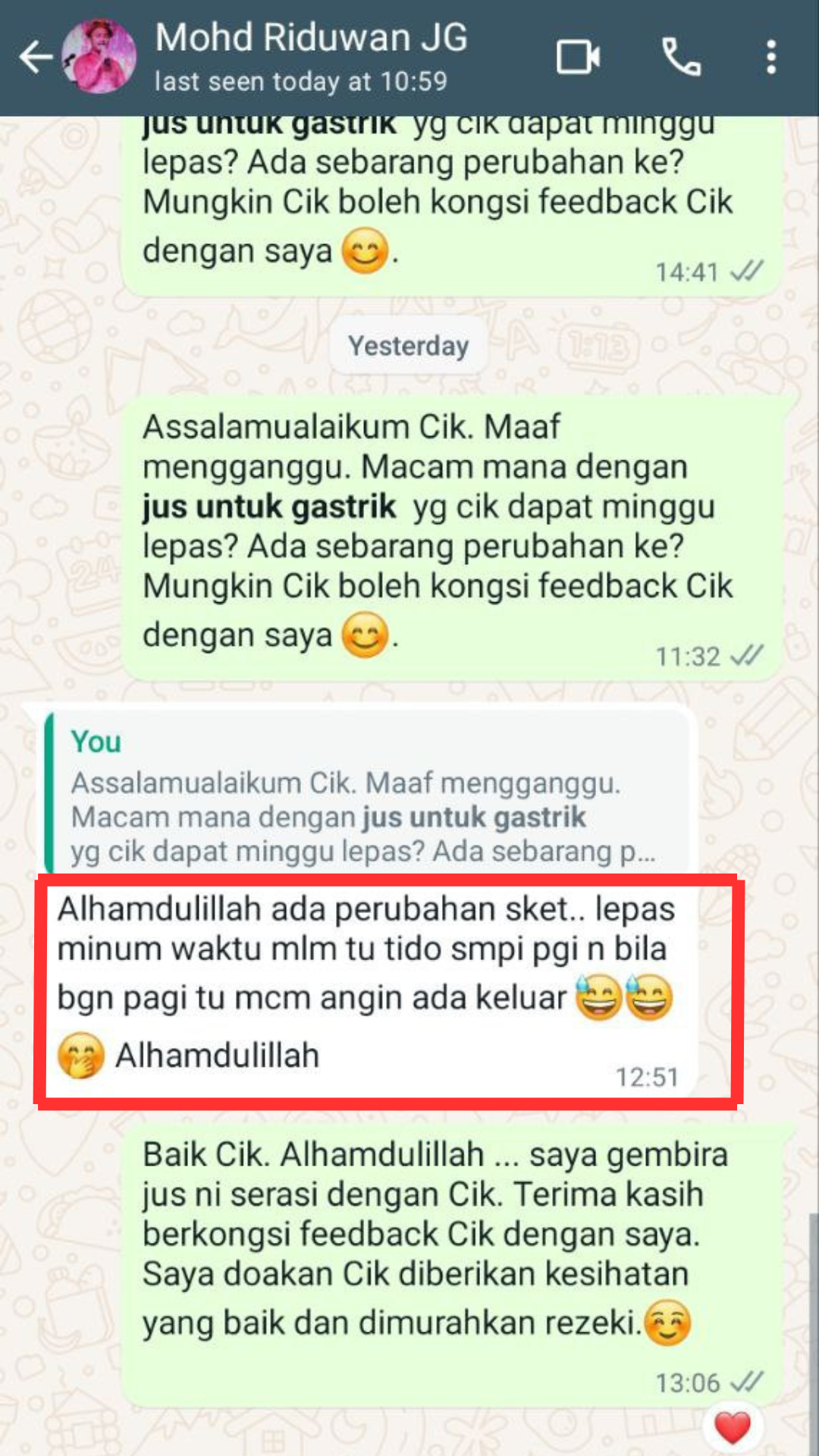 Testimoni Pelanggan